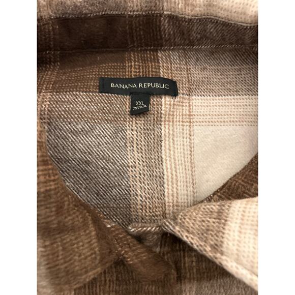 Banana Republic XXL Women’s Shacket Pockets Soft Neutral Cabin Lodgecore - Picture 2 of 6